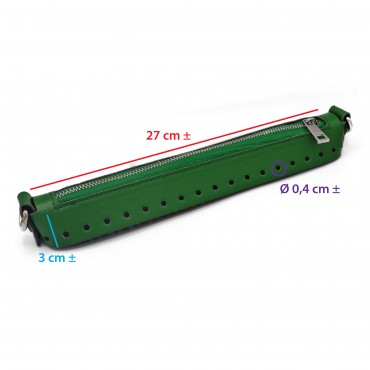 Chiusura Easy zip ecopelle 27cm Verde | Tessiland