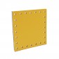Square Eco leather 7x7  Tessiland for Crochet Applications Yellow