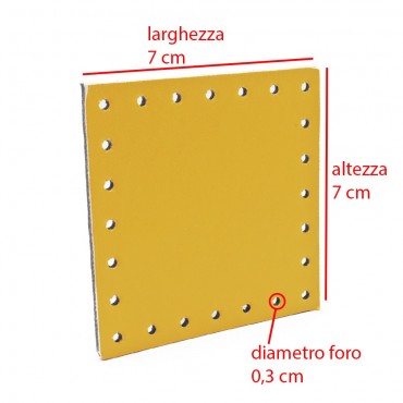 Mattonella Ecopelle 7x7 Tessiland per applicazioni a uncinetto Giallo
