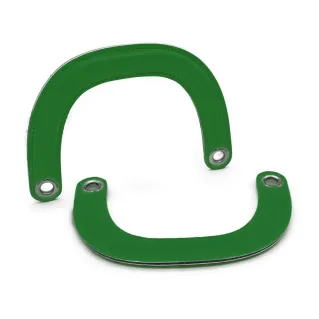 Poignées Dior en simili cuir renforcé avec trous 2 pièces Vert