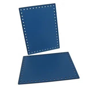 Hollow Side Panels in Faux Leather 18x24 cm Tessiland 2 pcs Bluette
