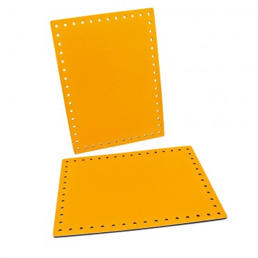Laterali Stilondas Forati in Similpelle 18x24 cm Tessiland 2 pz Giallo