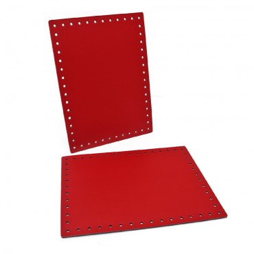 Laterali Stilondas Forati in Similpelle 18x24 cm Tessiland 2 pz Rosso