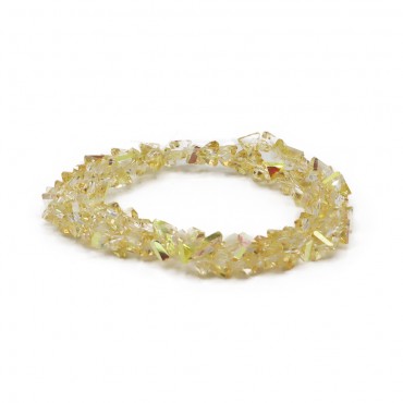 Perline triangolari effetto cristallo in resina 6mm per bijoux Giallo 56