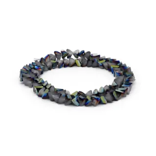 6mm Triangular Resin Crystals for Jewelry Grigio cangiante 239