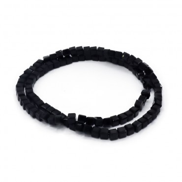 Perline cubiche effetto cristallo in resina 6mm per bijoux Nero 2
