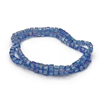 Cristales cúbicos de 6 mm en resina para bisutería Blu 36