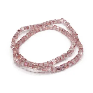 Cristales cúbicos de 6 mm en resina para bisutería Rosa 52