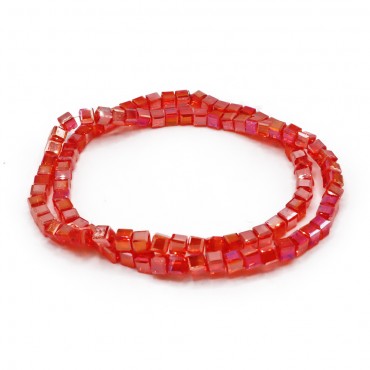 Cristalli 6mm cubici in resina per bijoux Corallo 86