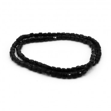 Cristalli 6mm cilindrici in resina per bijoux Nero 2