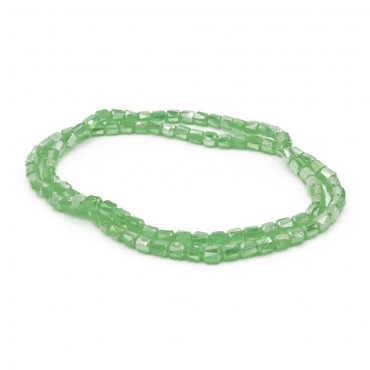 Cristalli 6mm cilindrici in resina per bijoux Verde 31