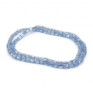 Cristalli 6mm cilindrici in resina per bijoux Blu 36