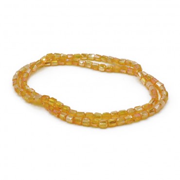 Cristalli 6mm cilindrici in resina per bijoux Giallo 56