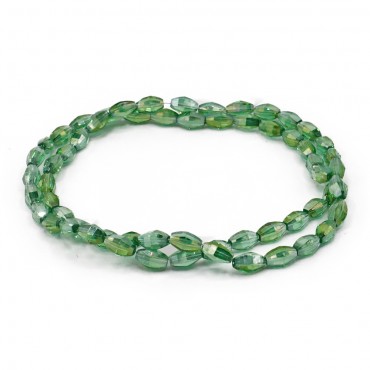 Cristalli 6mm ellittici in resina per bijoux Verde 31