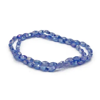 6mm Elliptical Resin Crystals for Jewelry Blu 36