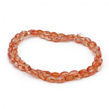 Cristalli 6mm ellittici in resina per bijoux Corallo 86