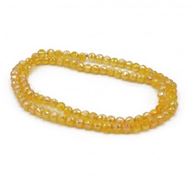 Cristalli 6mm sfaccettati in vetro per bijoux Giallo 56