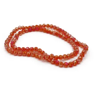 Cristales facetados de 6mm de vidrio para bisutería Arancione 86