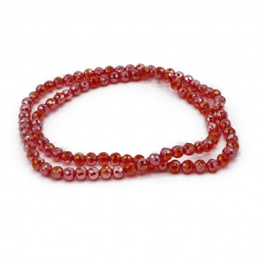 Cristalli sfaccettati in vetro 6mm per bijoux Rosso 88