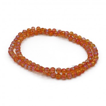 Cristalli sfaccettati in vetro 6mm per bijoux Arancio 202