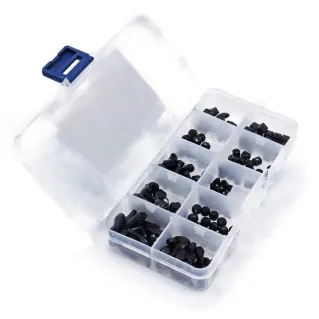 Assorted Resin Jewelry Crystals with 10 Compartment Box Nero 2