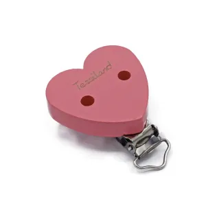 Customizable Heart Pacifier Clip Nickel Free Pink