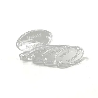 Customizable Oval Tags 5pcs Trasparente
