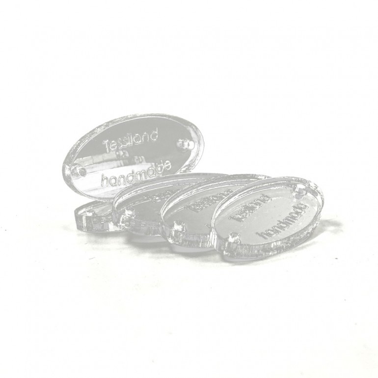 Custom Tags Oval pack 5 pcs Plex