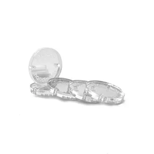 Étiquettes Personnalisables forme Rond 5pcs Trasparente