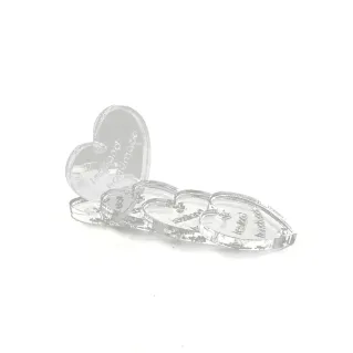 Customizable Heart-Shaped Tags 5pcs Trasparente