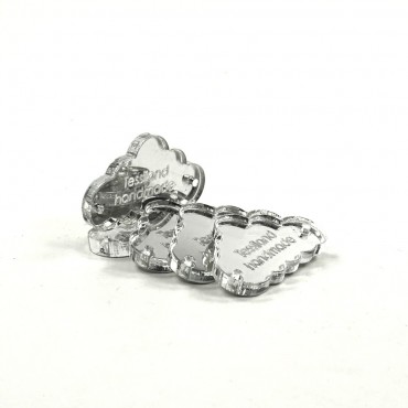 Etiquetas Personalizadas Nube 5 pz Plex espejo Plata