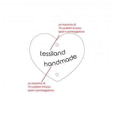 Etiquetas Personalizadas Corazón 5 pz Madera MDF