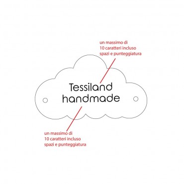 Etiquetas Personalizadas Nube 5 pz Plex espejo Dorado