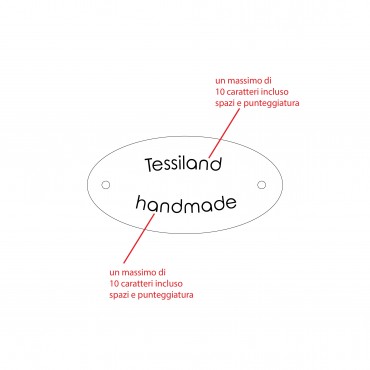 Custom Tags Oval 5 pcs Eco Leather Titanium