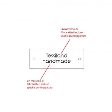 Custom tags rectangle 5 pcs Eco Leather Titanium