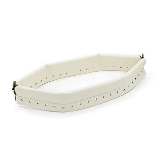 Snap Closure with Faux Leather Edge 30cm for Bags Panna