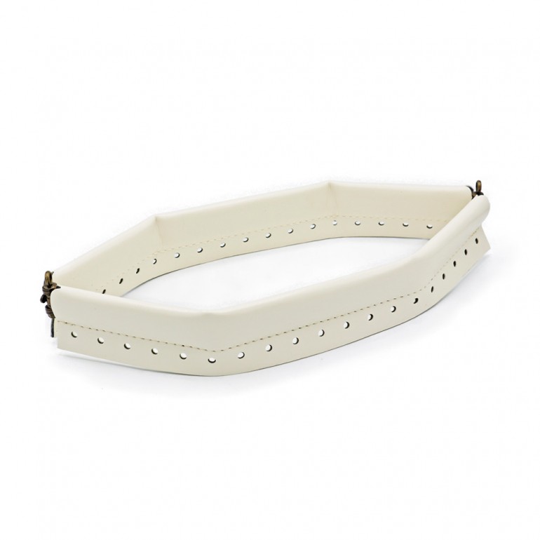 Snap Closure ecoleather 30cm Cream