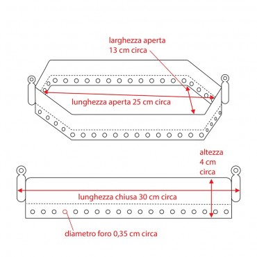 Cierre de clic ecopiel 30 cm Nata