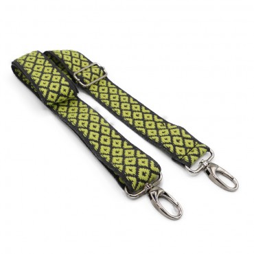 Bandoulière pour sacs crochet en Tissu Rombo Lime Gris | Tessiland