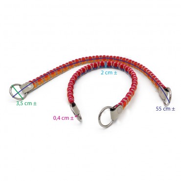 Cheope Moon Fabric Handles with Silver Details | Tessiland