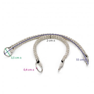 Poignées en tissu Maya Naturel pour sacs et pochettes | Tessiland