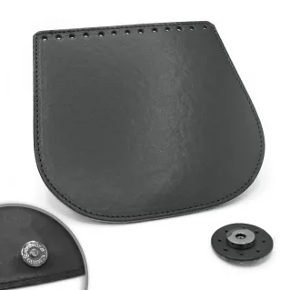 Patte Globe en simili cuir avec fermeture magnétique Made in Italy Gris