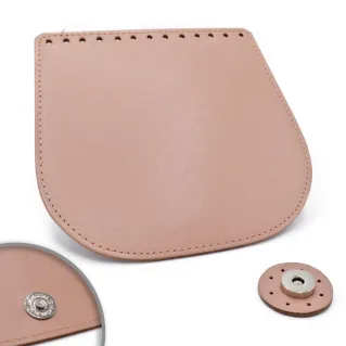 Patte Globe en simili cuir avec fermeture magnétique Made in Italy Cipria