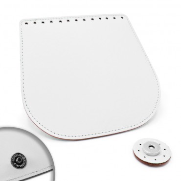 Patta Globo in ecopelle con chiusura magnetica made in Italy Bianco