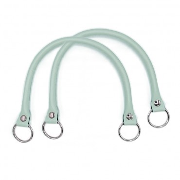 Coppia di manici Circle in Ecopelle per creazioni a uncinetto Tiffany | Tessiland