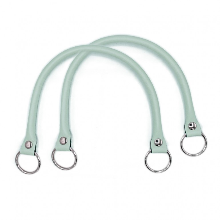 Pair of Circle handles in Ecopelle for crochet creations Tiffany | Tessiland