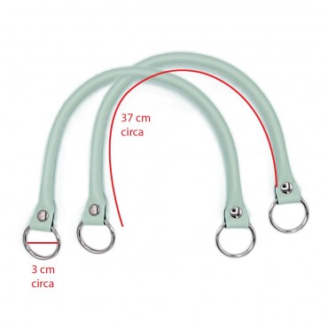 Pair of Circle handles in Ecopelle for crochet creations Tiffany | Tessiland
