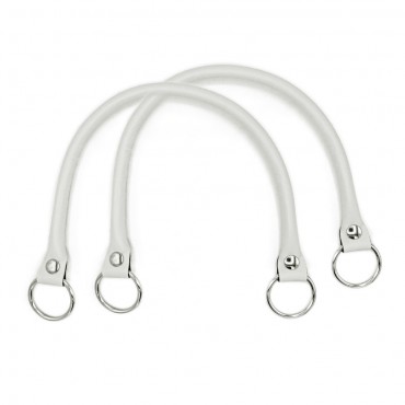 Par de asas Circle en Ecopiel para creaciones de ganchillo Blanco | Tessiland