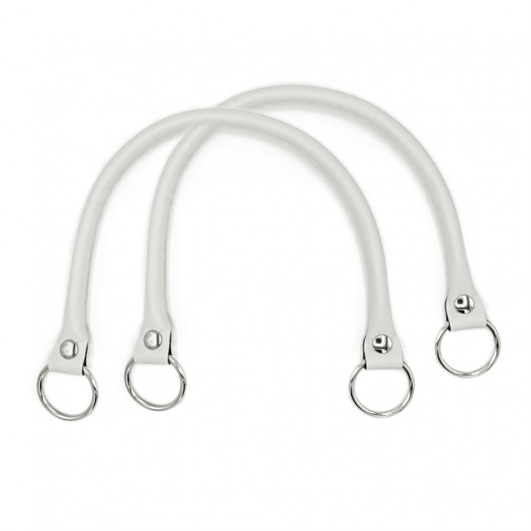 Par de asas Circle en Ecopiel para creaciones de ganchillo Blanco | Tessiland