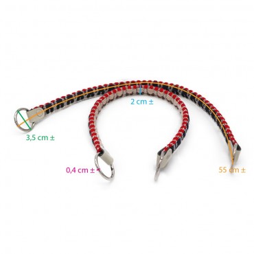 Cheope Saturn Fabric Handles with Silver Details | Tessiland